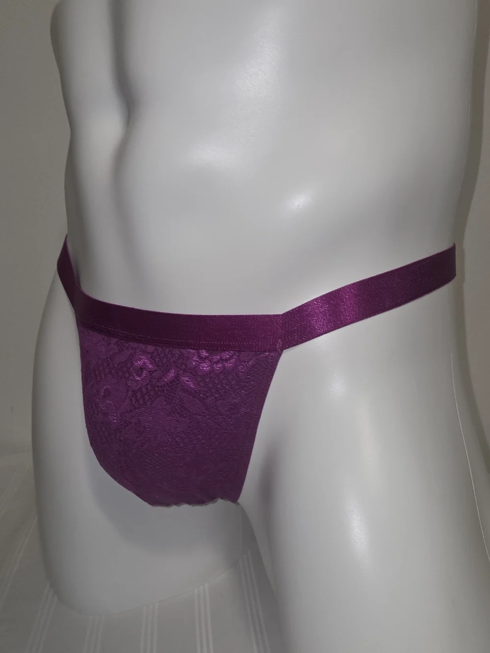 Cosabella Shiny Purple Low-Rise Men's Italian Thong Swiss Beet